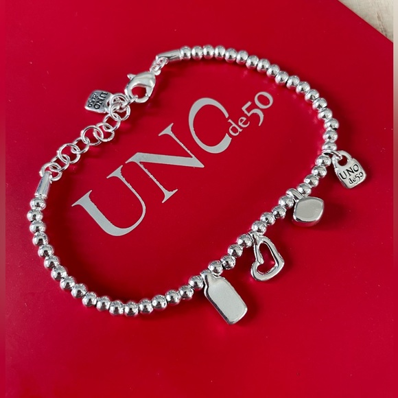 Uno de 50 Bracelet - I am waiting 4U - Red Crystal - BN - Picture 8 of 13